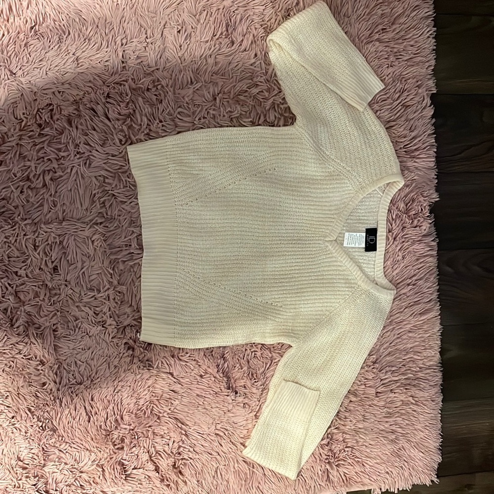 Cream Identity knitted sweater